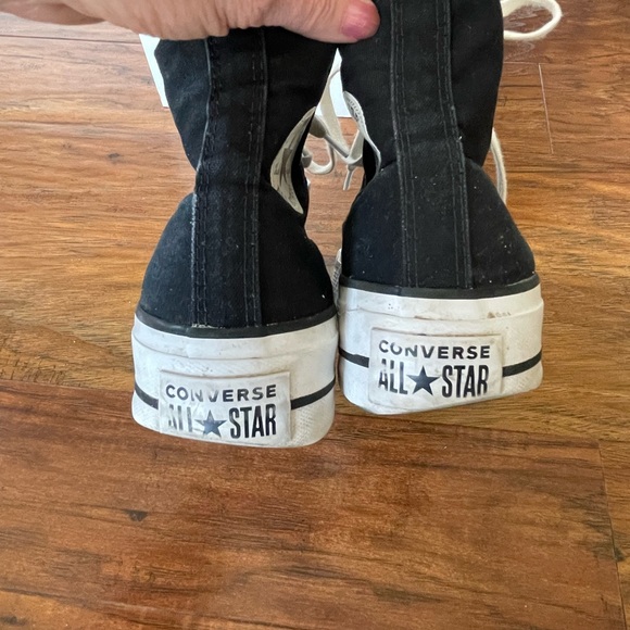 Converse Black Platform High Top Sneakers - Size 7.5 Women’s - Picture 5 of 9